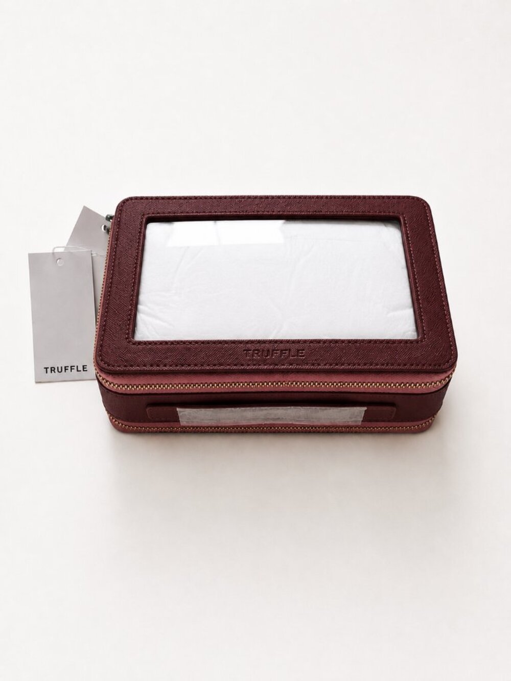 Truffle Clarity Jumbo Jetset Case in Wine - New in Package - Rare/Discontinued